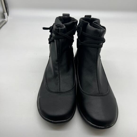 Ankle Boots Round Toe Casual Comfortable Lightweight Black Size 9US /40CN - Picture 3 of 12